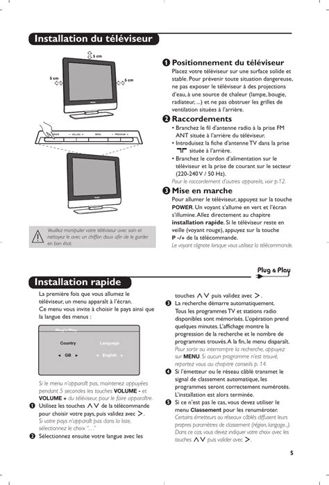 téléviseur philips mode d'emploi.